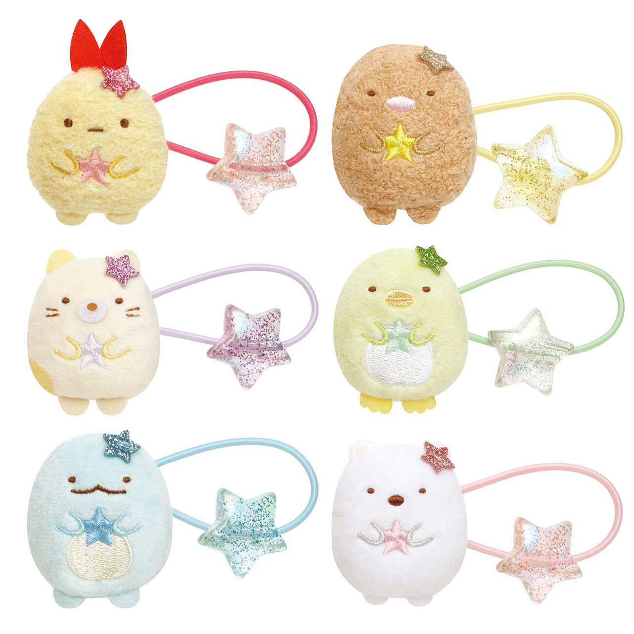 Japan San-X Sumikko Gurashi Hair Accessories Plush Ponytail Holder Hair Tie (Star)