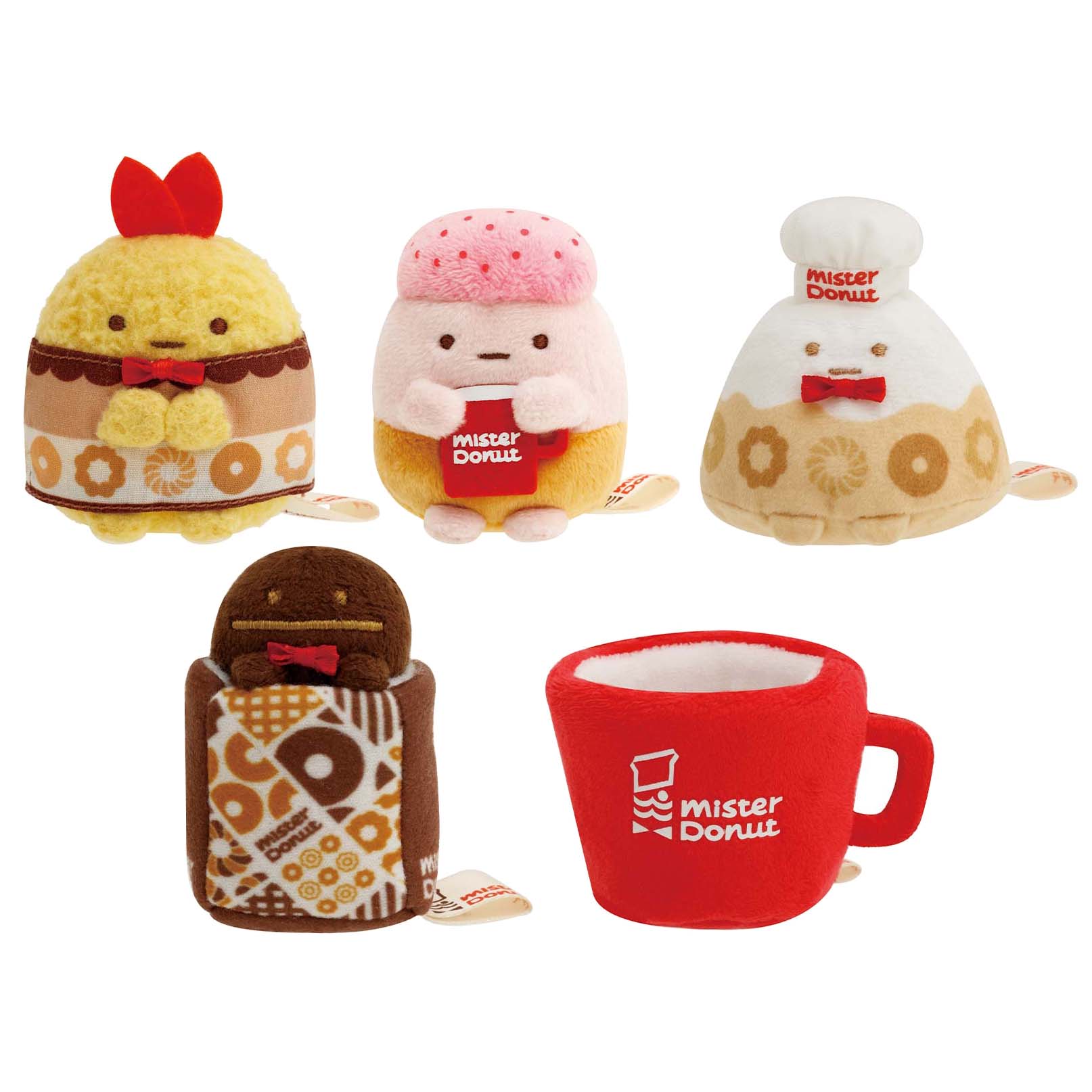 Japan San-X Sumikko Gurashi Mini Plush Doll Soft Toy (Mister Donut)