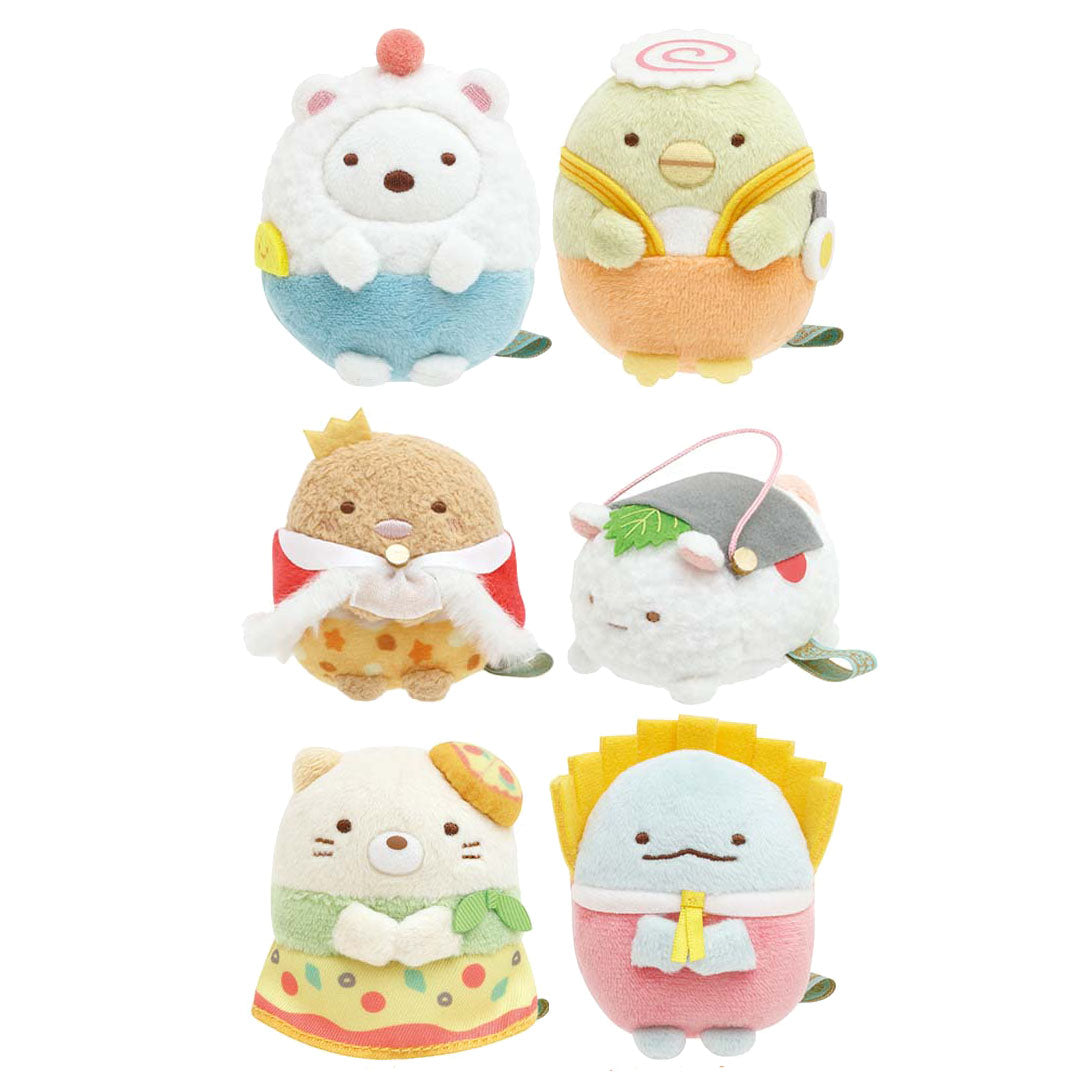 Japan San-X Sumikko Gurashi Mini Plush Doll Soft Toy Set (Food Kingdom)