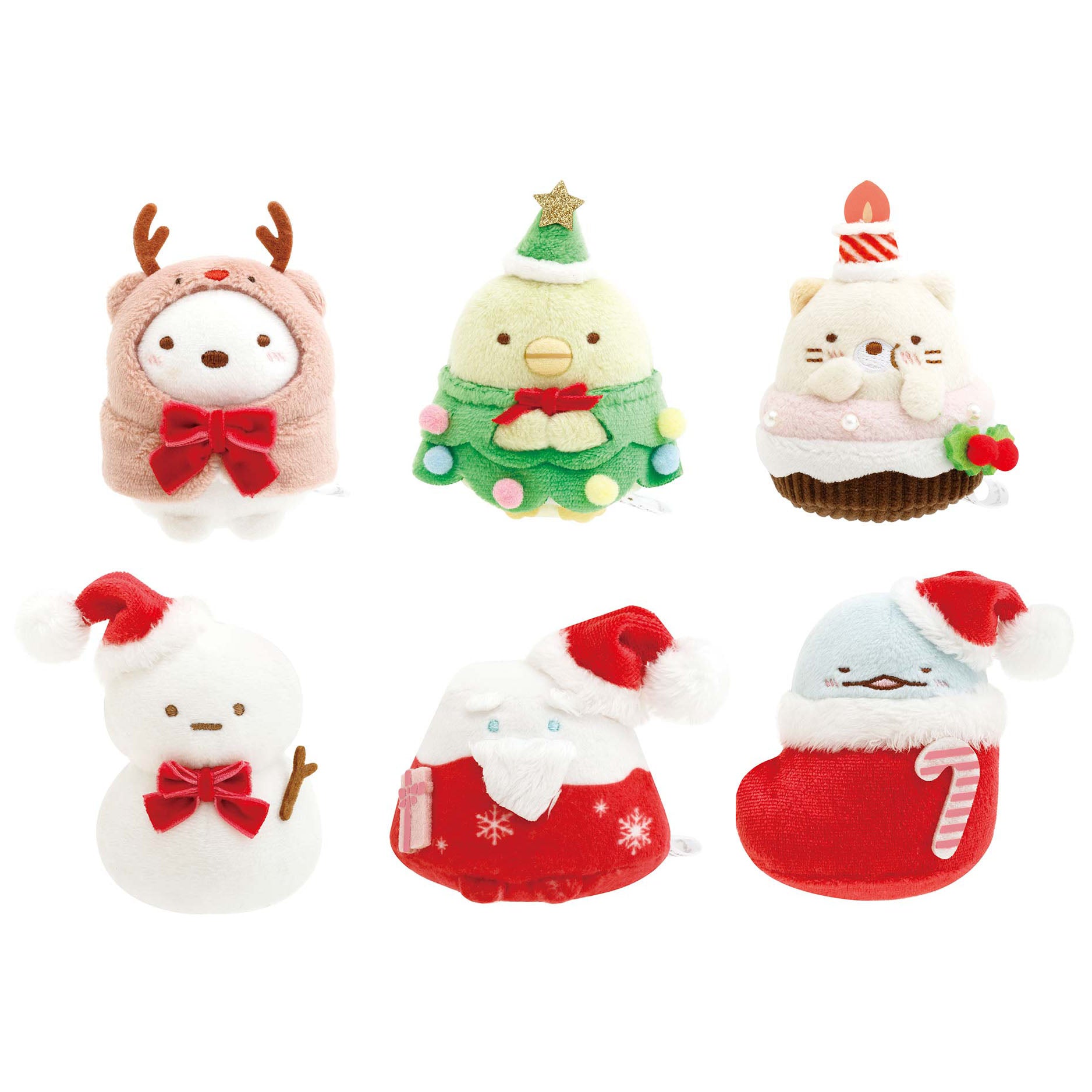 Japan San-X Sumikko Gurashi Mini Plush Doll Soft Toy (Christmas)