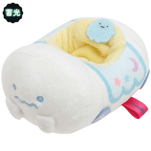 Japan San-X Sumikko Gurashi Luminous Mini Plush Accessories - Ghost Car
