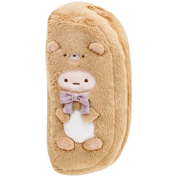 Japan San-X Sumikko Gurashi Plush Pencil Case Pen Pouch (Bear Cafe)