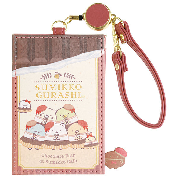 Japan San-X Sumikko Gurashi Reel Card Holder Pass Case (Chocolate Fair)