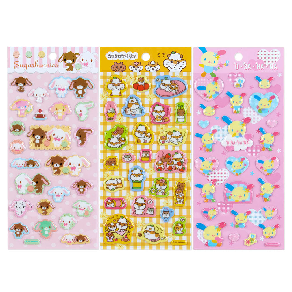 Japan Sanrio Usahana / Coro Coro Kuririn / Sugarbunnies Sitcker Seal (Heisei)