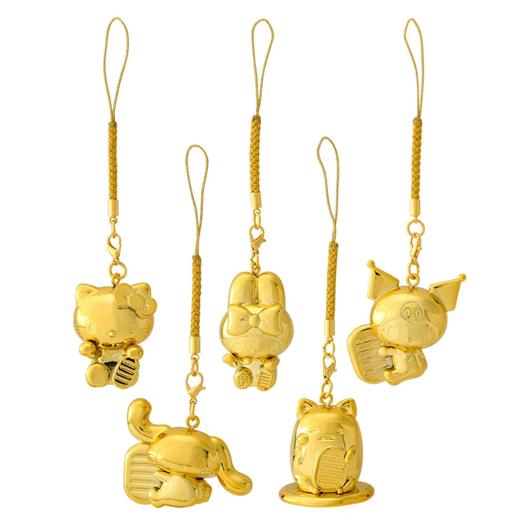 Japan Sanrio Mascot Mobile Phone Strap Charm (Gold)