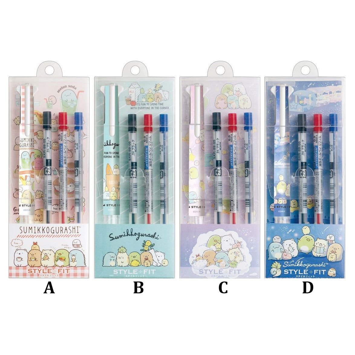 Japan San-X Sumikko Gurashi Style Fit 3 Color Ballpoint Pen