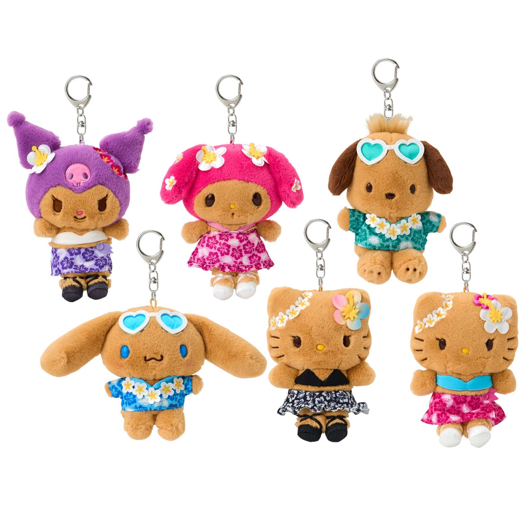 Sanrio Plush Doll Keychain (Summer Vacation)