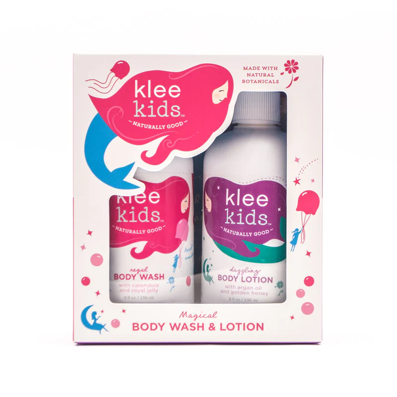 Klee Kids Body Wash and Body Lotion Gift Set