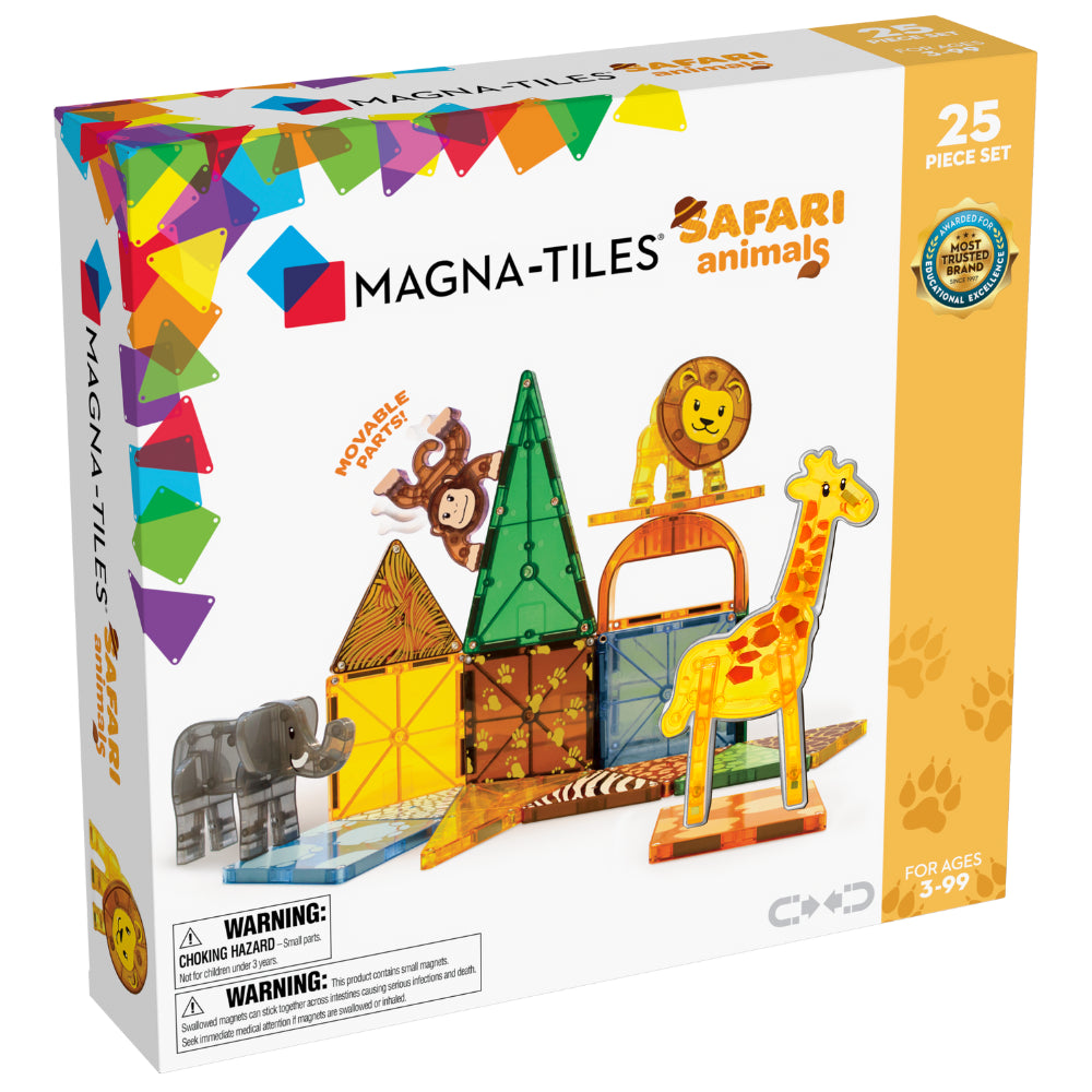 MAGNA-TILES 25 Piece Safari Animal Set