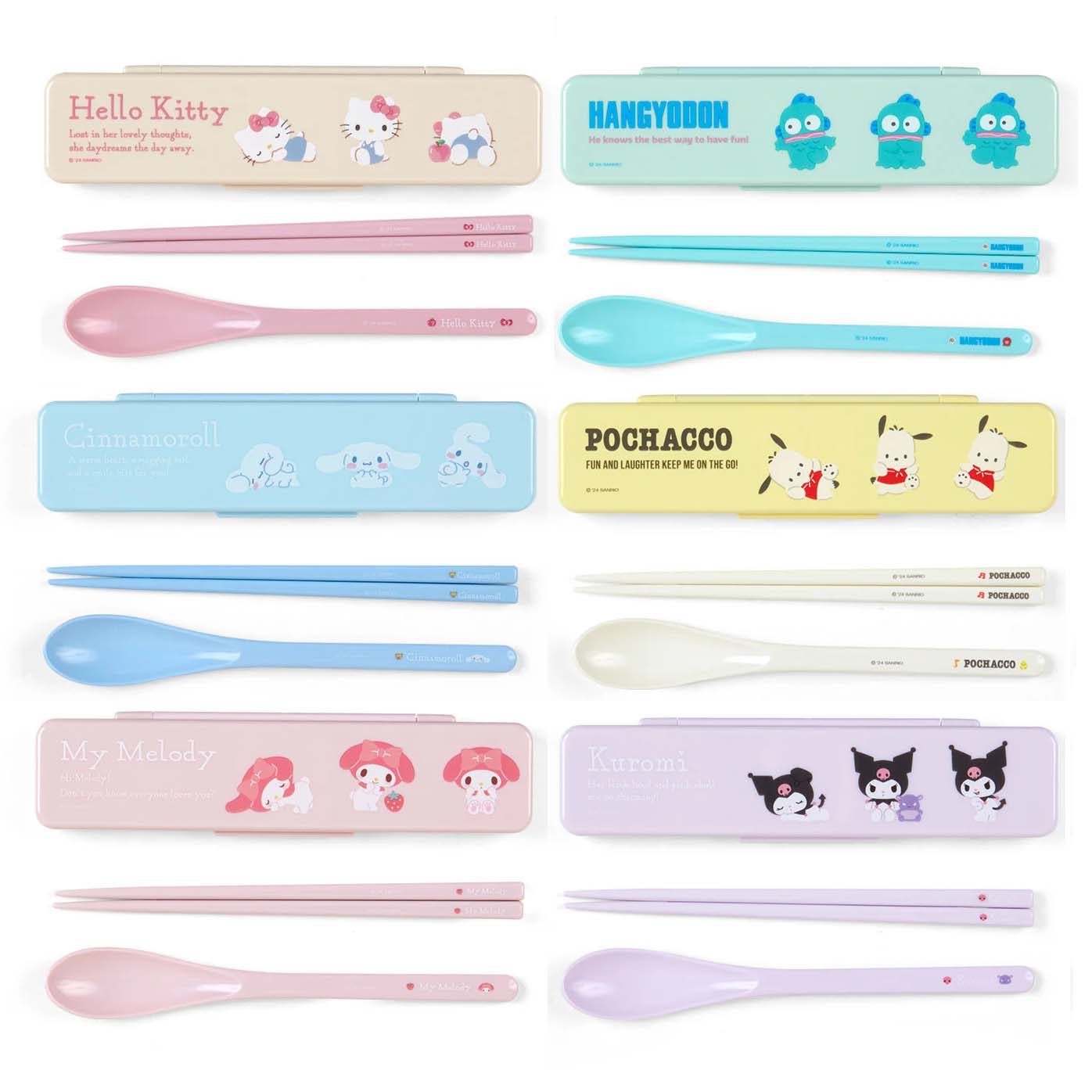 Japan Sanrio Spoon Chopsticks and Case (New Life)