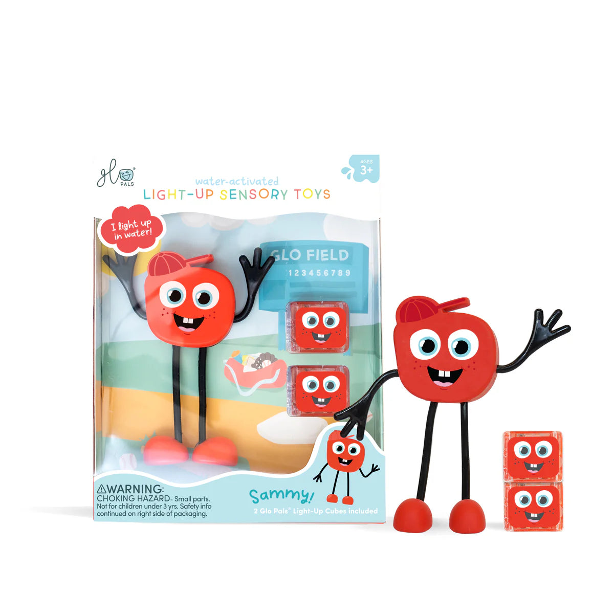 Glo Pal Light Up Sensory Toy - Sammy (red)
