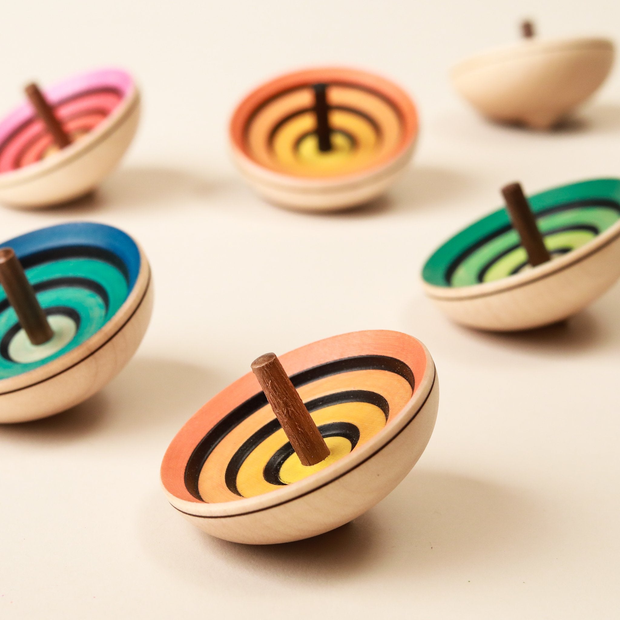 Ufo Wooden Spinning Top | Flora