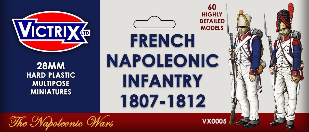 Napoleonic French Infantry 1807 - 1812, 28 mm Scale Model Plastic Figures