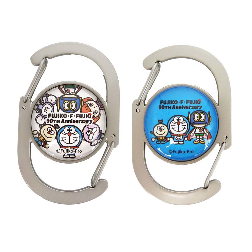 Japan Doraemon W Carabiner Keychain (Fujiko F Fujio 90th Anniversary)