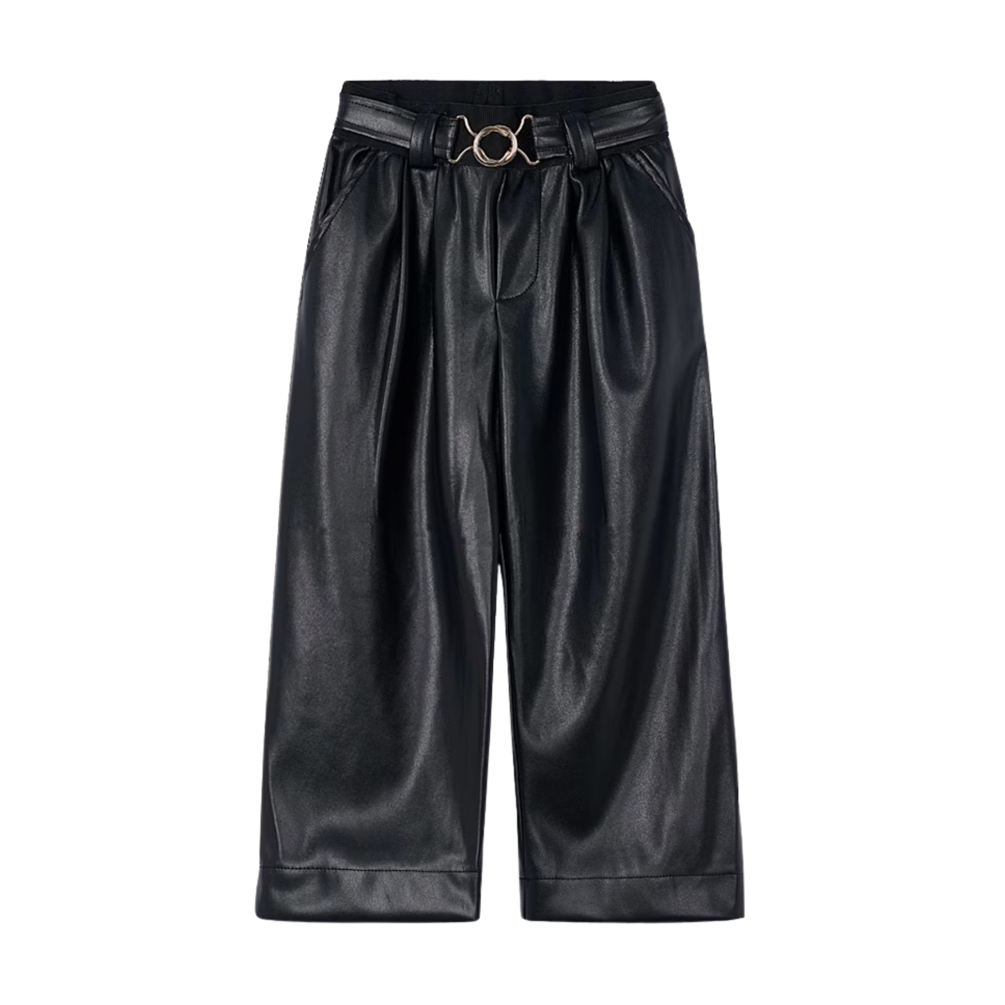 Leather Belted Pants