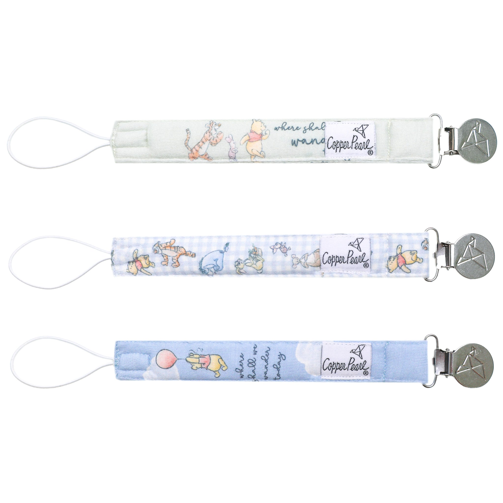 Binky Clip Set- Hundred Acre Wood