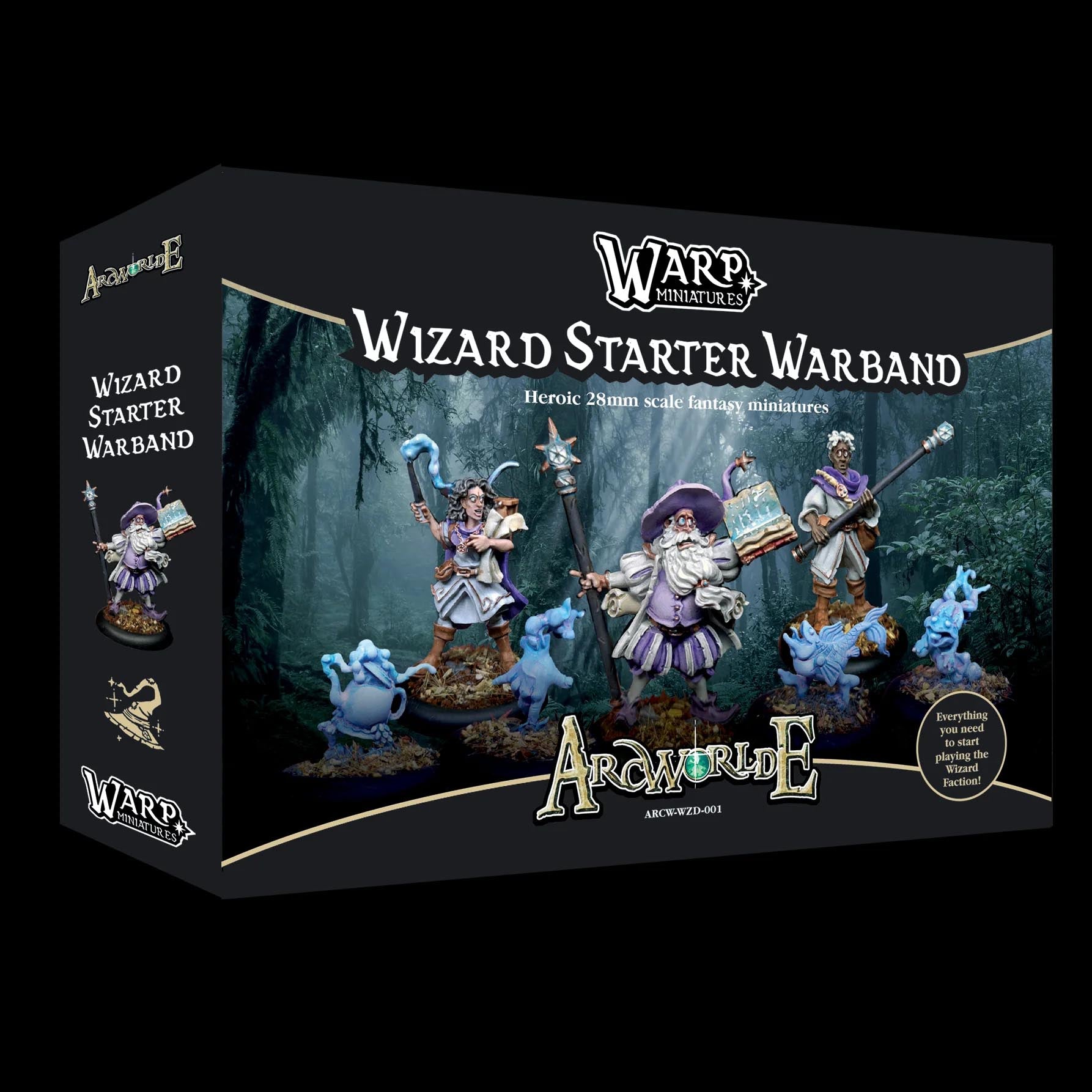 ArcWorlde Wizard Starter Warband, 28 mm Scale Model Metal Figures