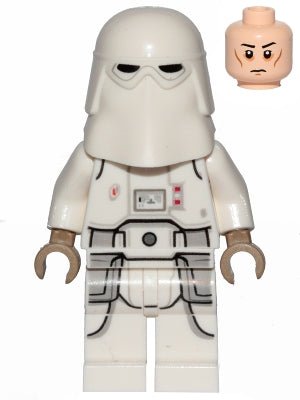 SW1103 Snowtrooper, Printed Legs, Dark Tan Hands, Cheek Lines, Frown