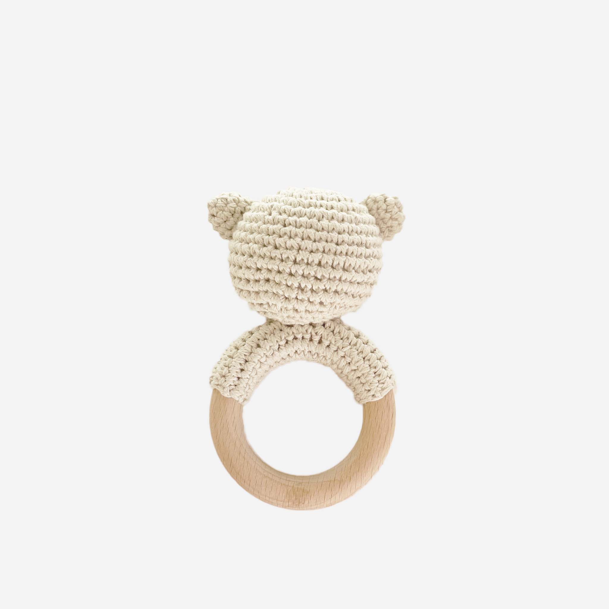 Bear Cotton Crochet Rattle