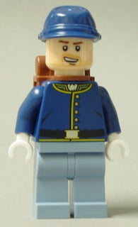 TLR021 Cavalry Soldier - Backpack, Brown Eyebrows, Crooked Open Smile, Beard