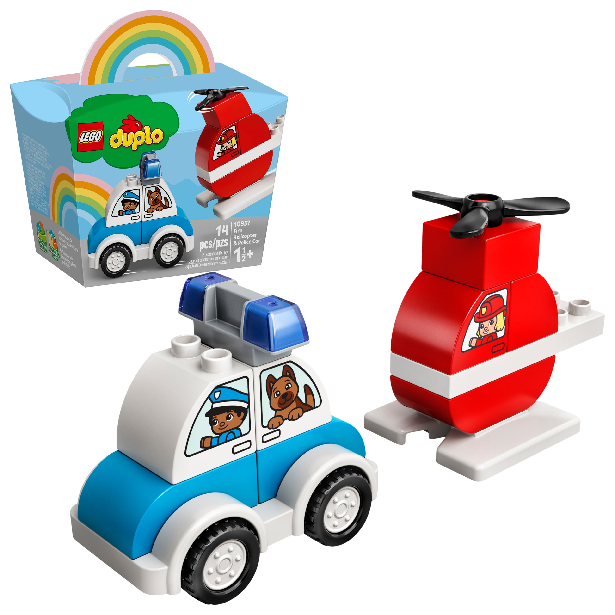 10957 Fire Helicopter & Police Car