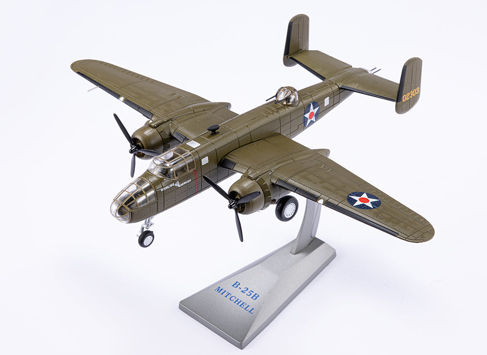 North American B-25B Mitchell “Whirling Dervish” Doolittle Raid 1942, 1/72 Scale Diecast Model