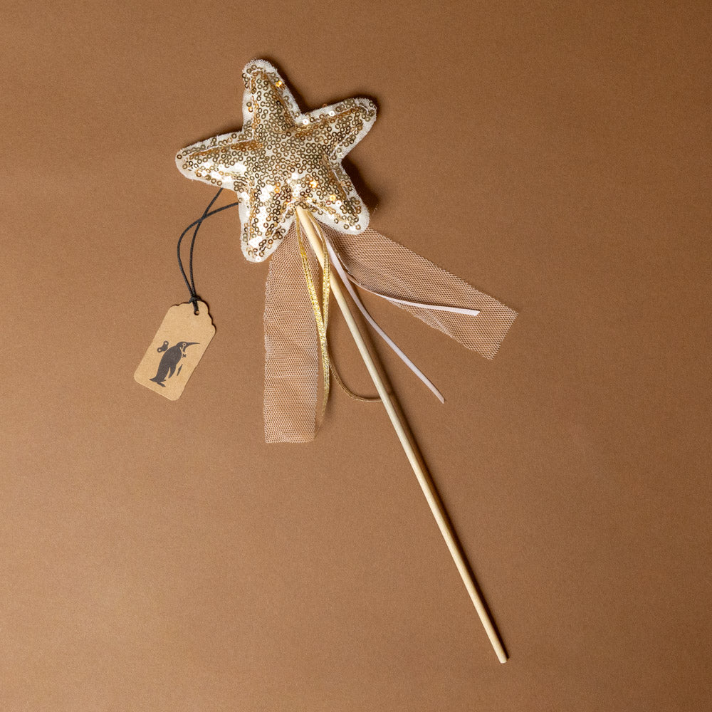 Amelie Star Wand | Gold Sequin
