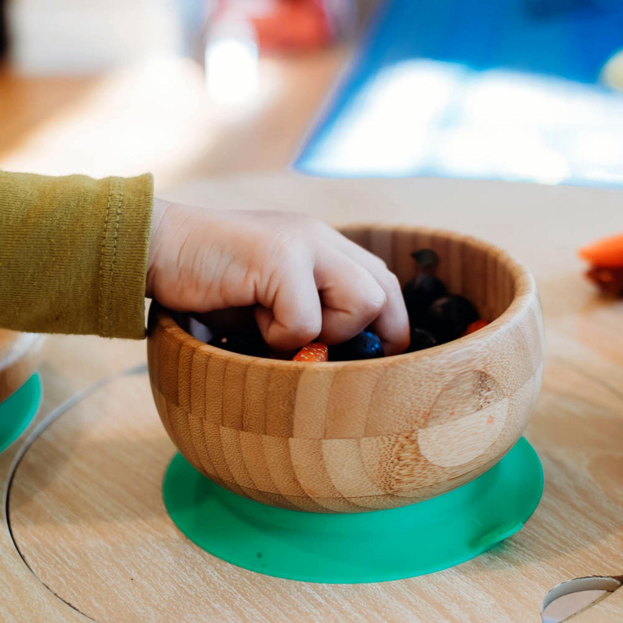 Bamboo & Silicone Baby Suction Bowl + Spoon