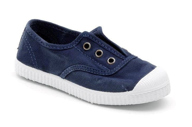 Washed Navy Blue Slip On