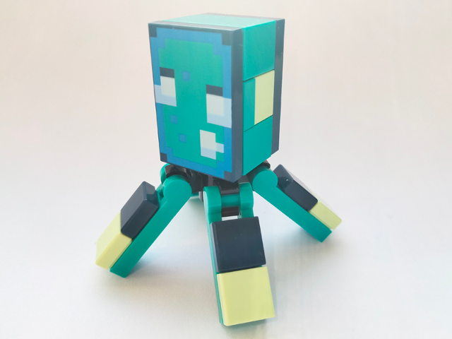 Minesquid02 Minecraft Squid, Glow - Brick Built