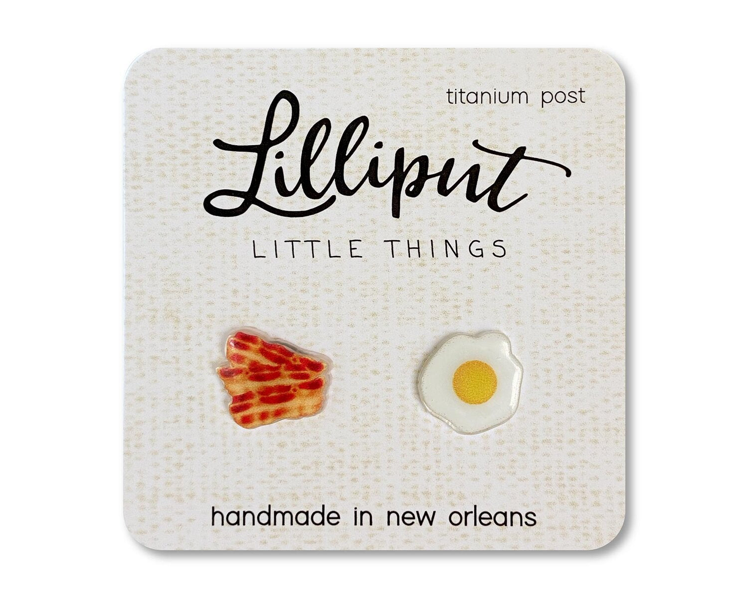 Bacon and Eggs Earrings