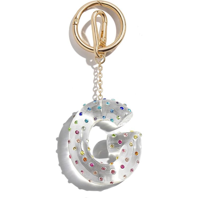 Confetti Initial Bag Charm - G