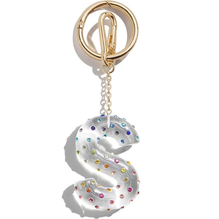 Confetti Initial Bag Charm - S