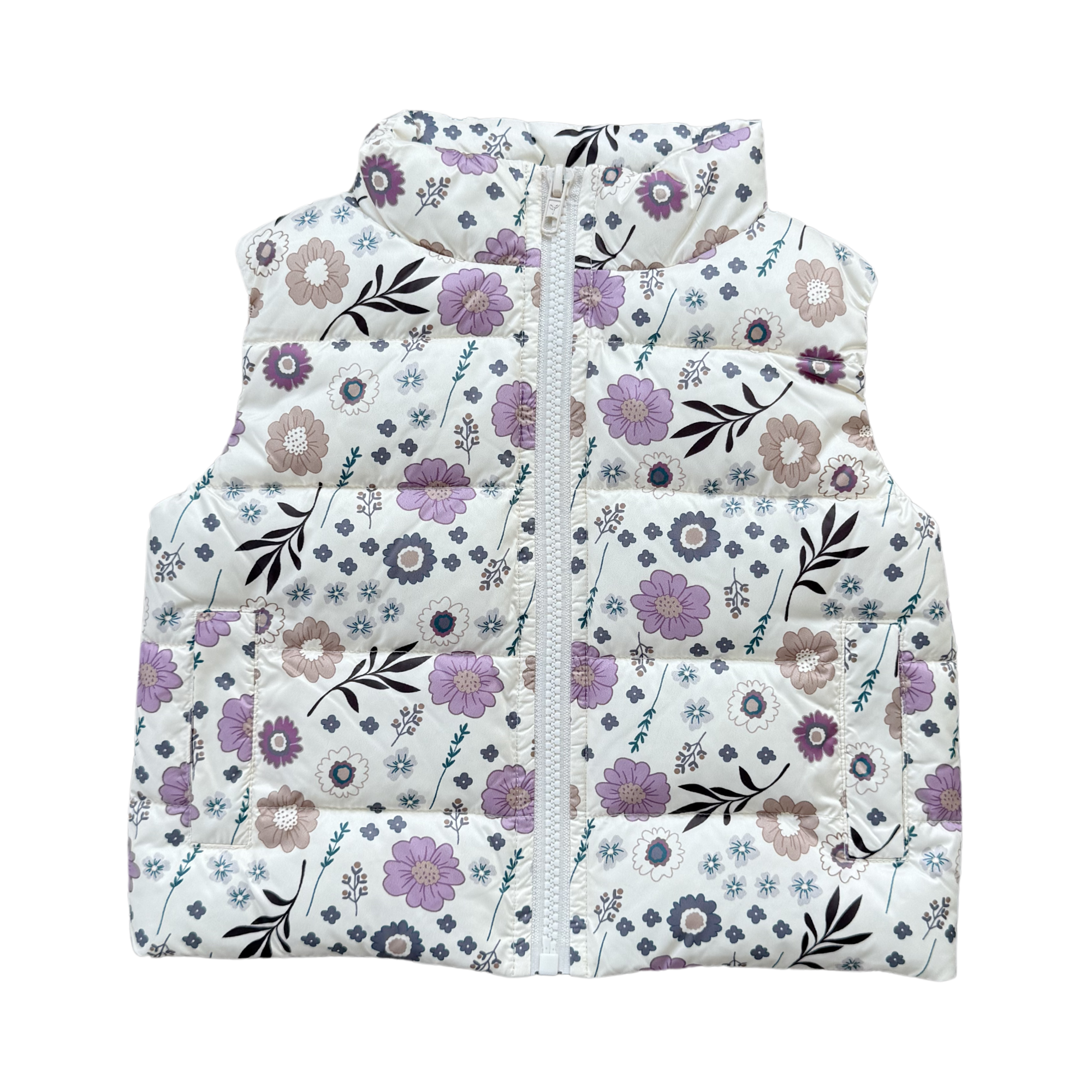 Puffer Vest - Winter Floral
