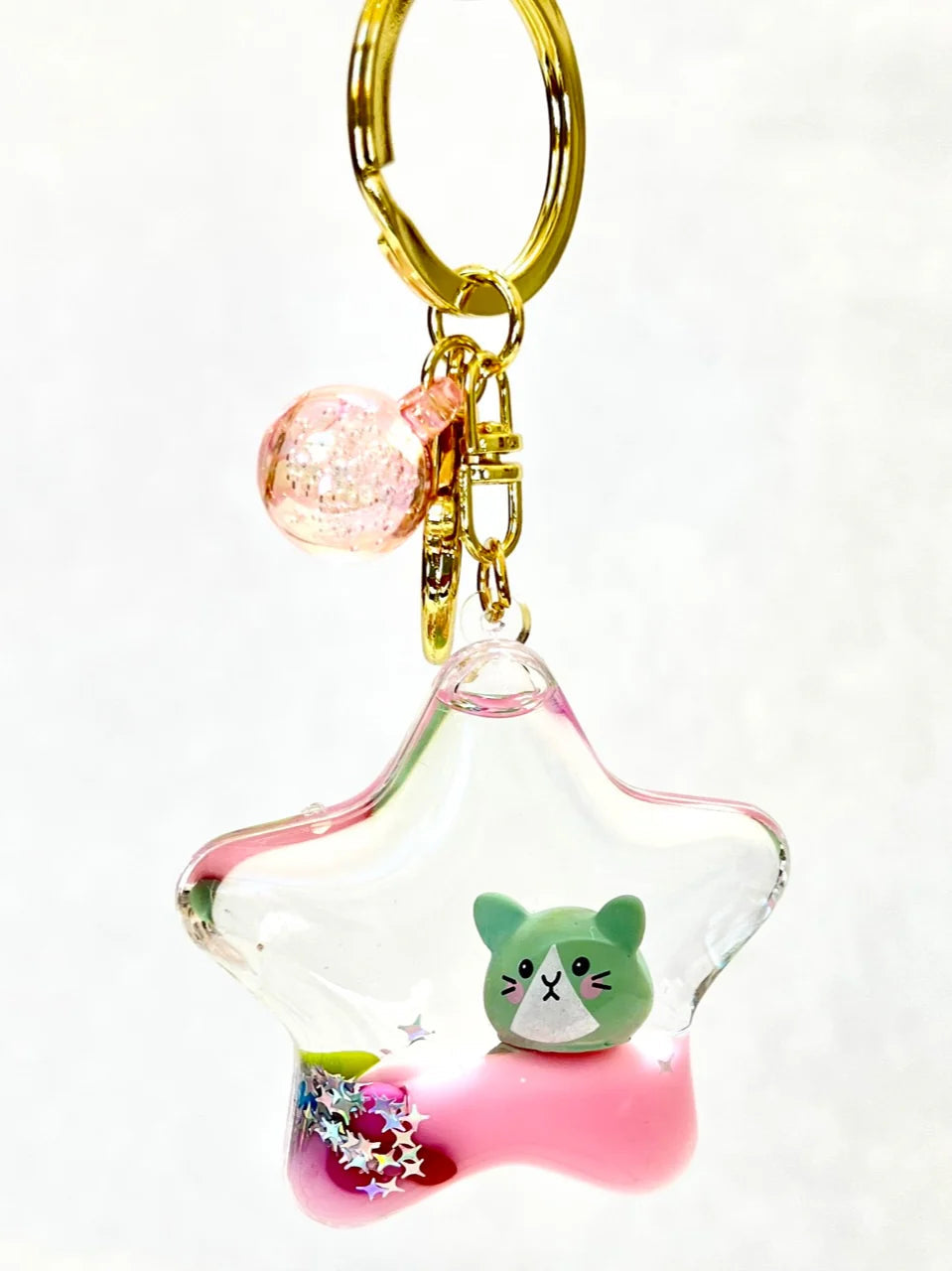 Assorted Kitty Star Key Charm