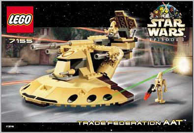 Star Wars: Trade Federation AAT LEGO 7155 Certified (used) in white box, Retired