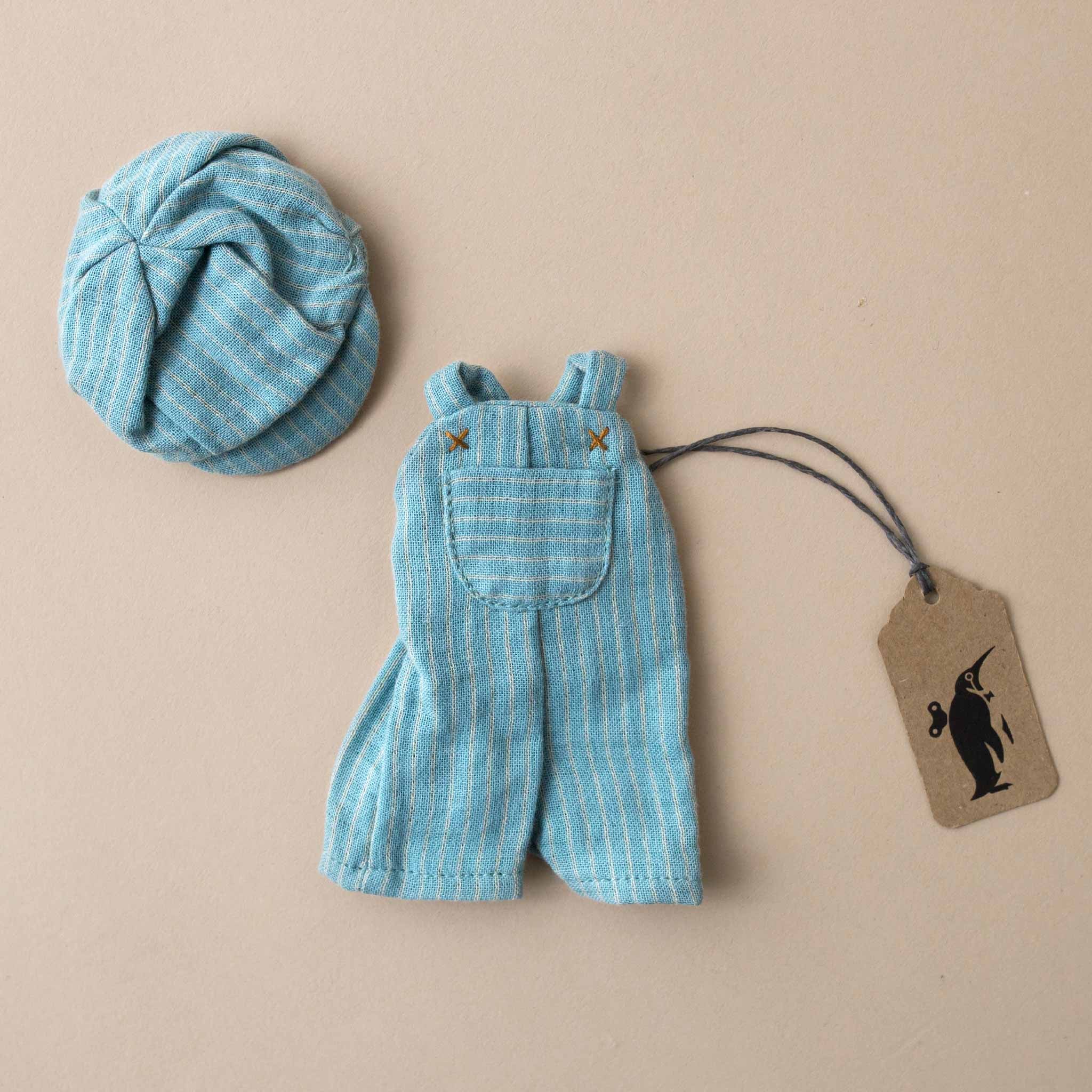 Teddy Junior Outfit | Blue Overalls & Cap