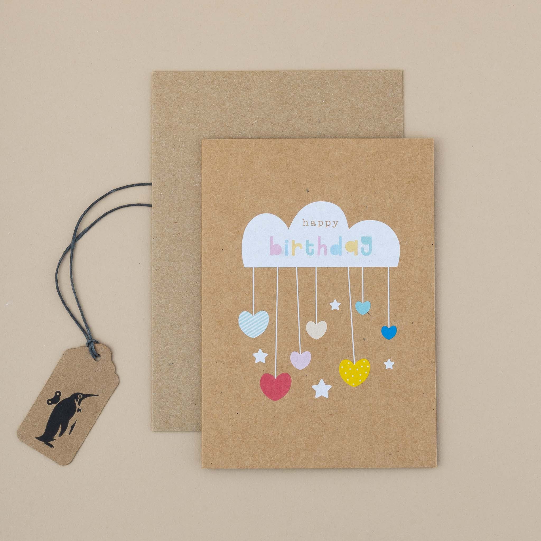 Birthday Cloud with Hearts Greeting Card