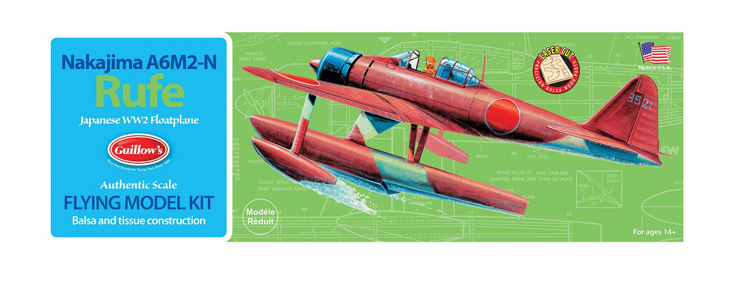 Nakajima A6M2-N Rufe Japanese WW2 Floatplane Balsa Wood Kit