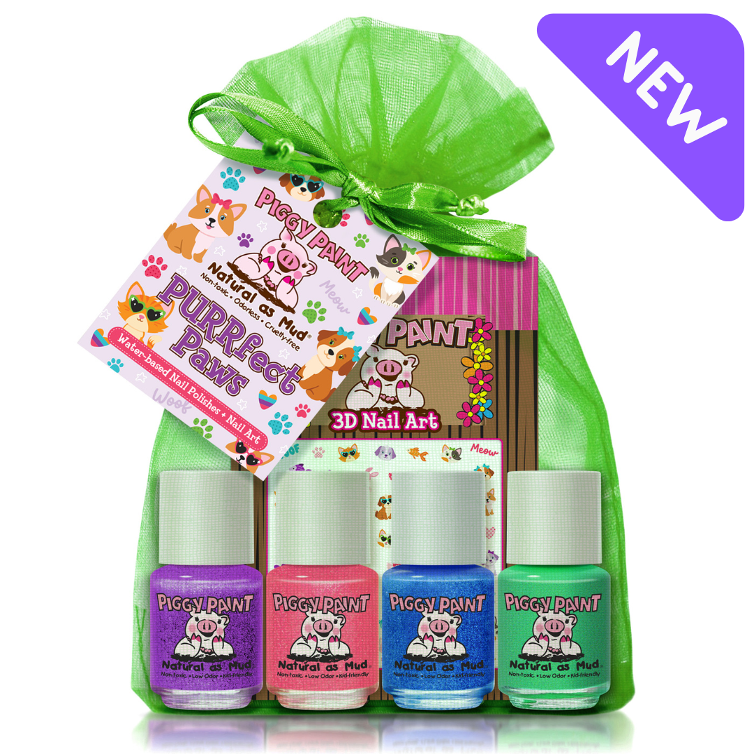 PURRfect Paws Gift Set Non-Toxic Kids Nail Polish