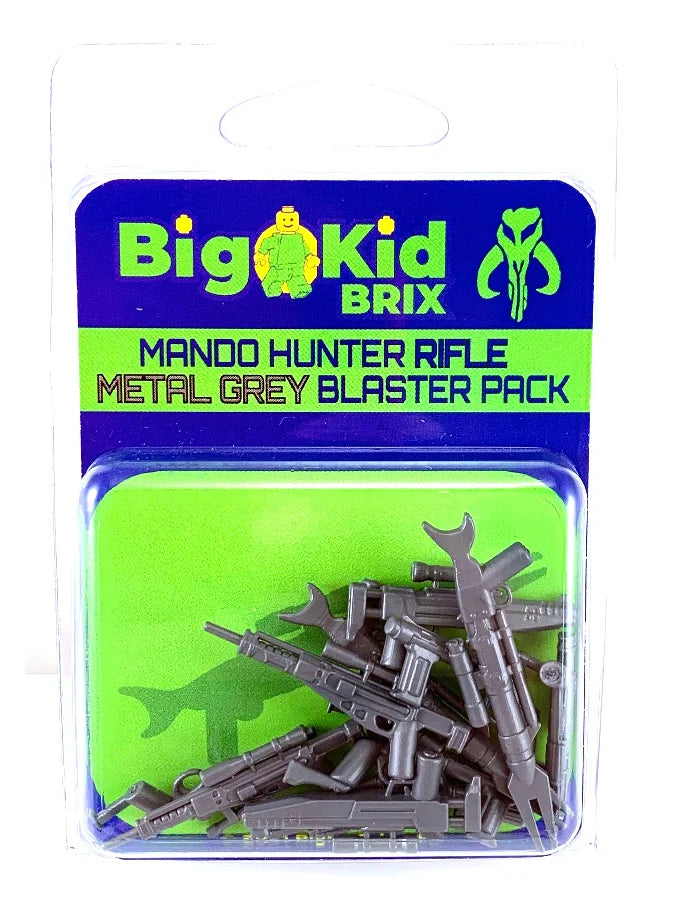 Big Kid Brix Mando Hunter Rifle Blaster Pack Grey