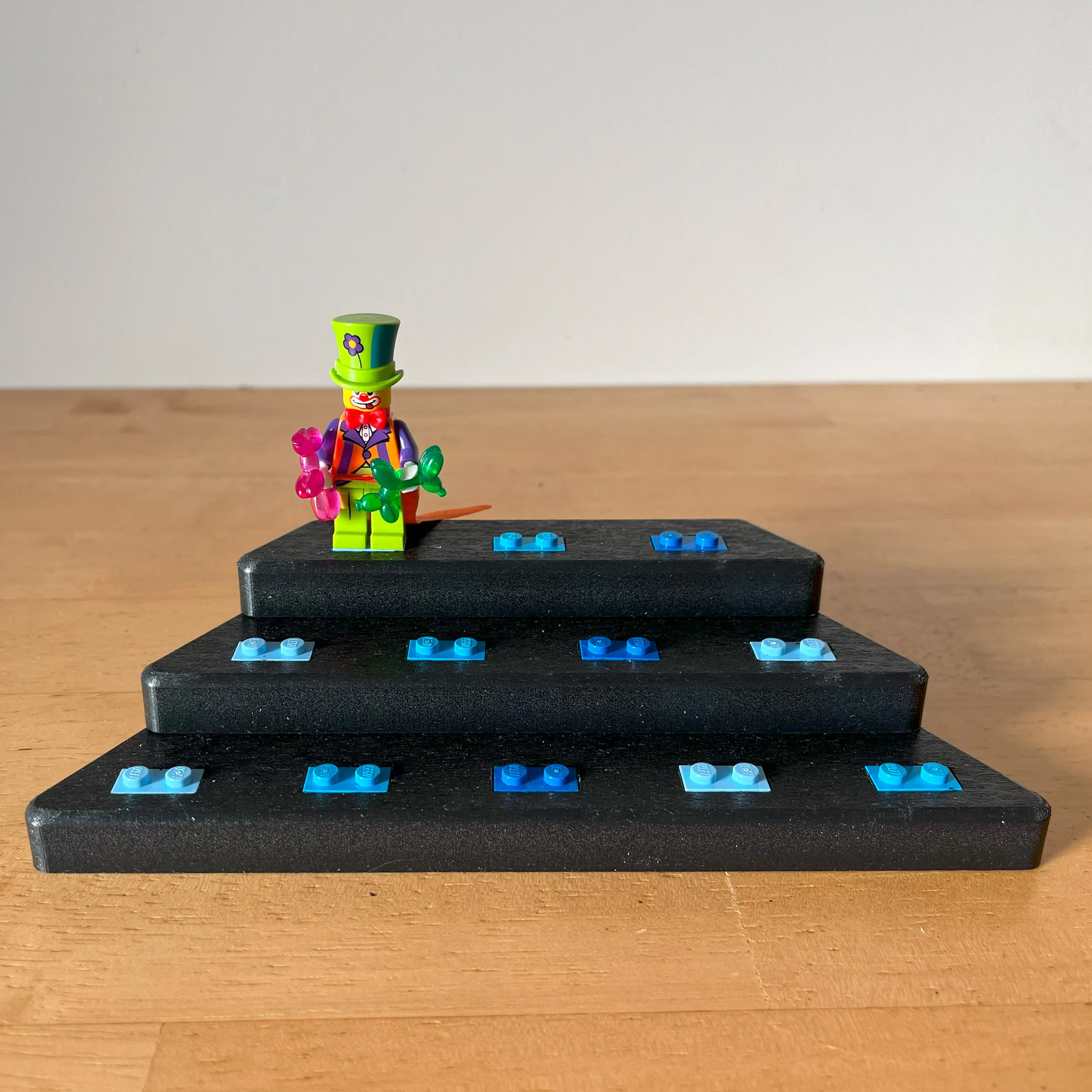 Podium Display Stand Black with Black Bricks