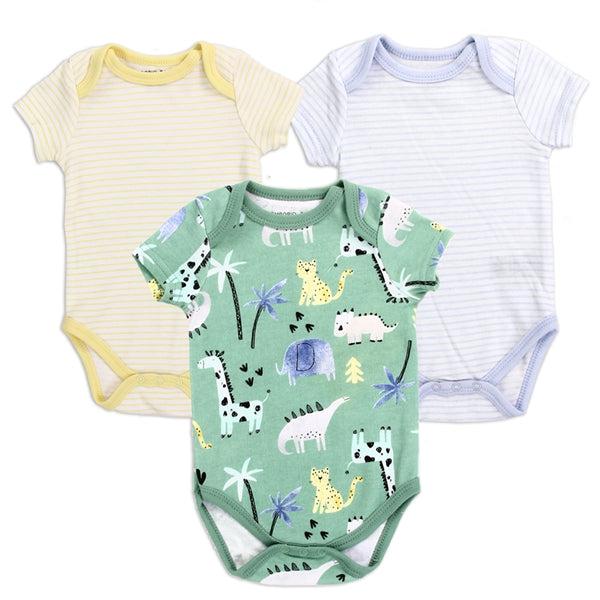 EMPORIO BABY Boys Newborn 3-Pack Creepers