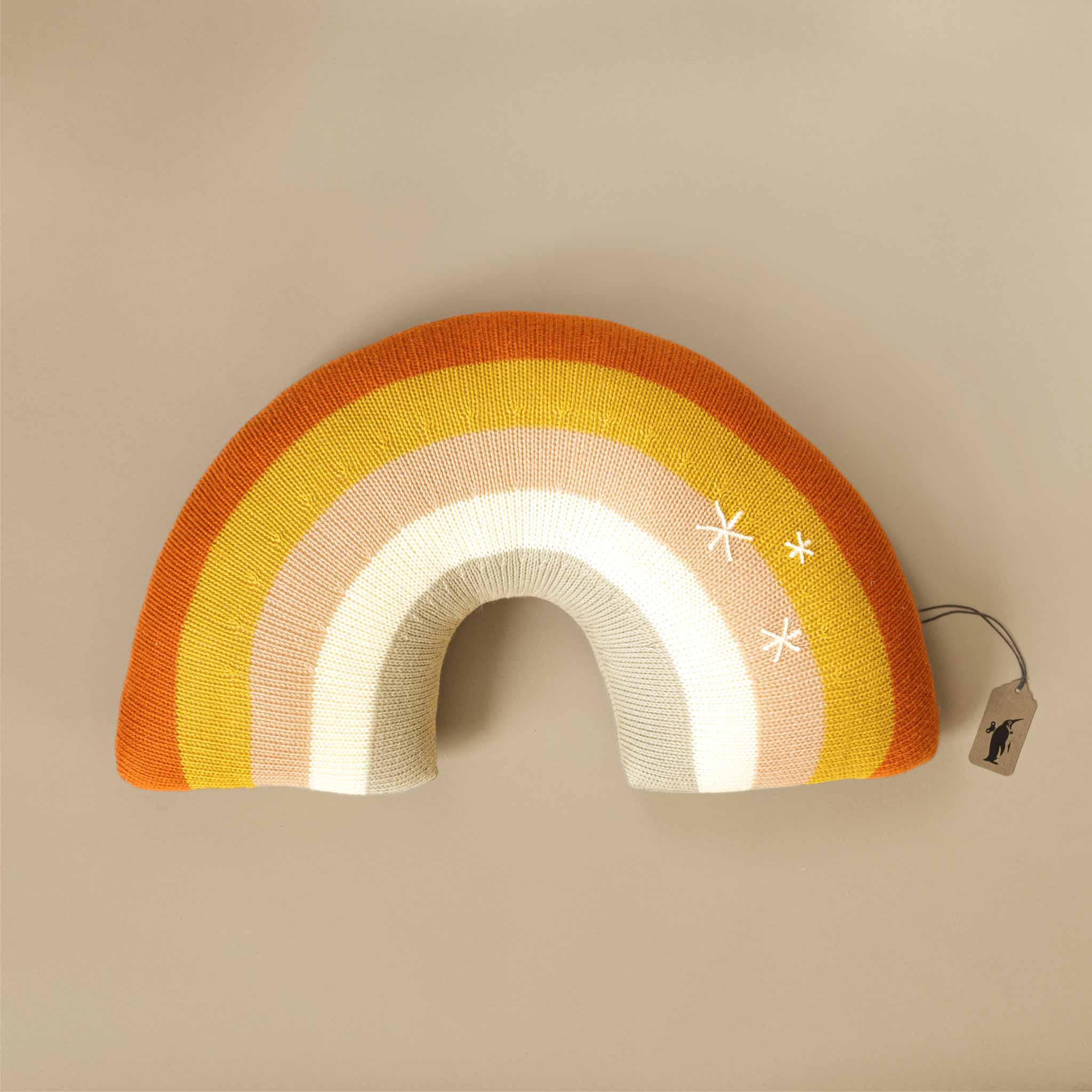 Hand-Knit Rainbow Pillow | Adobe