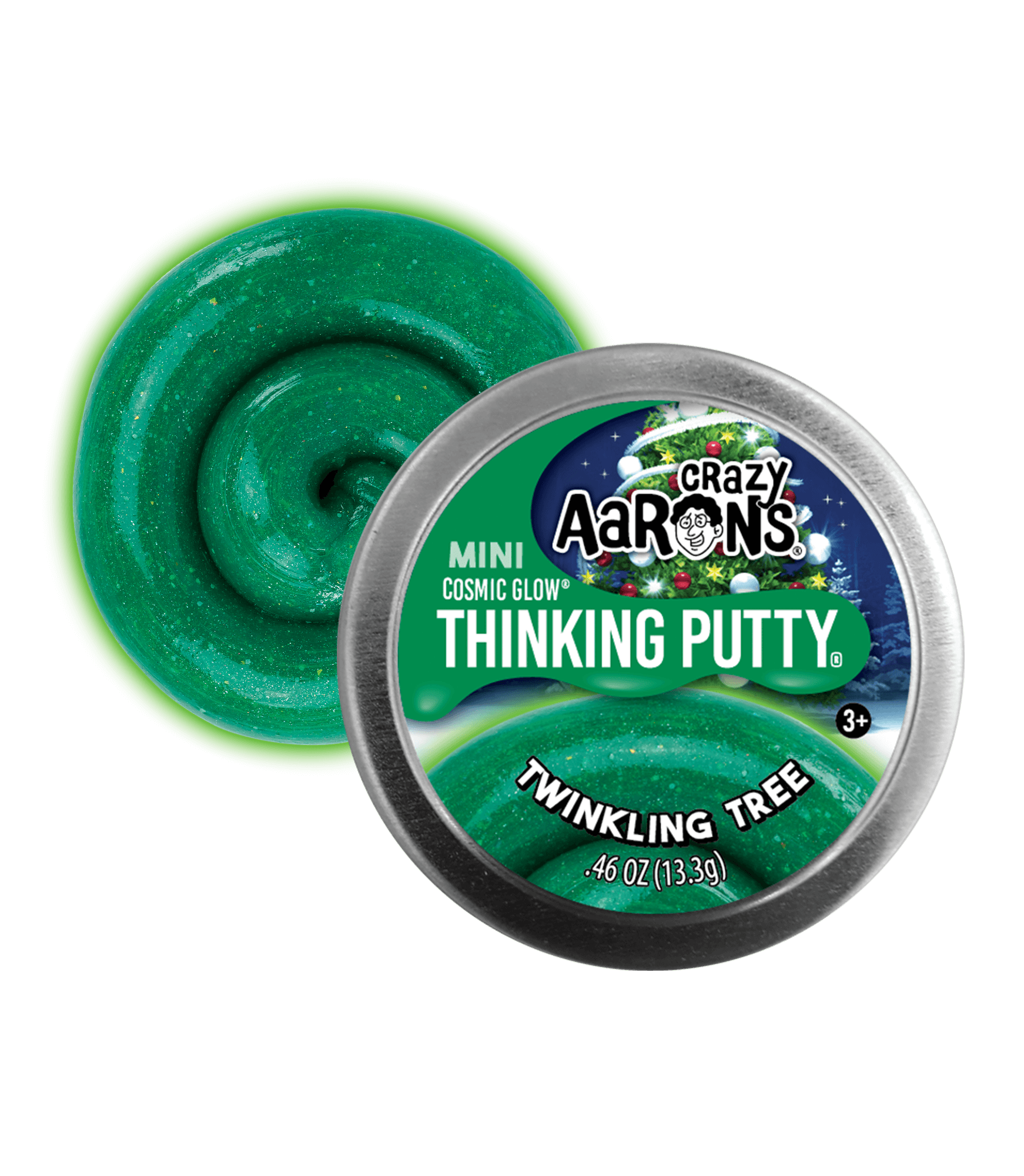 Crazy Aaron's 2" Mini Tin Holiday - Twinkling Tree