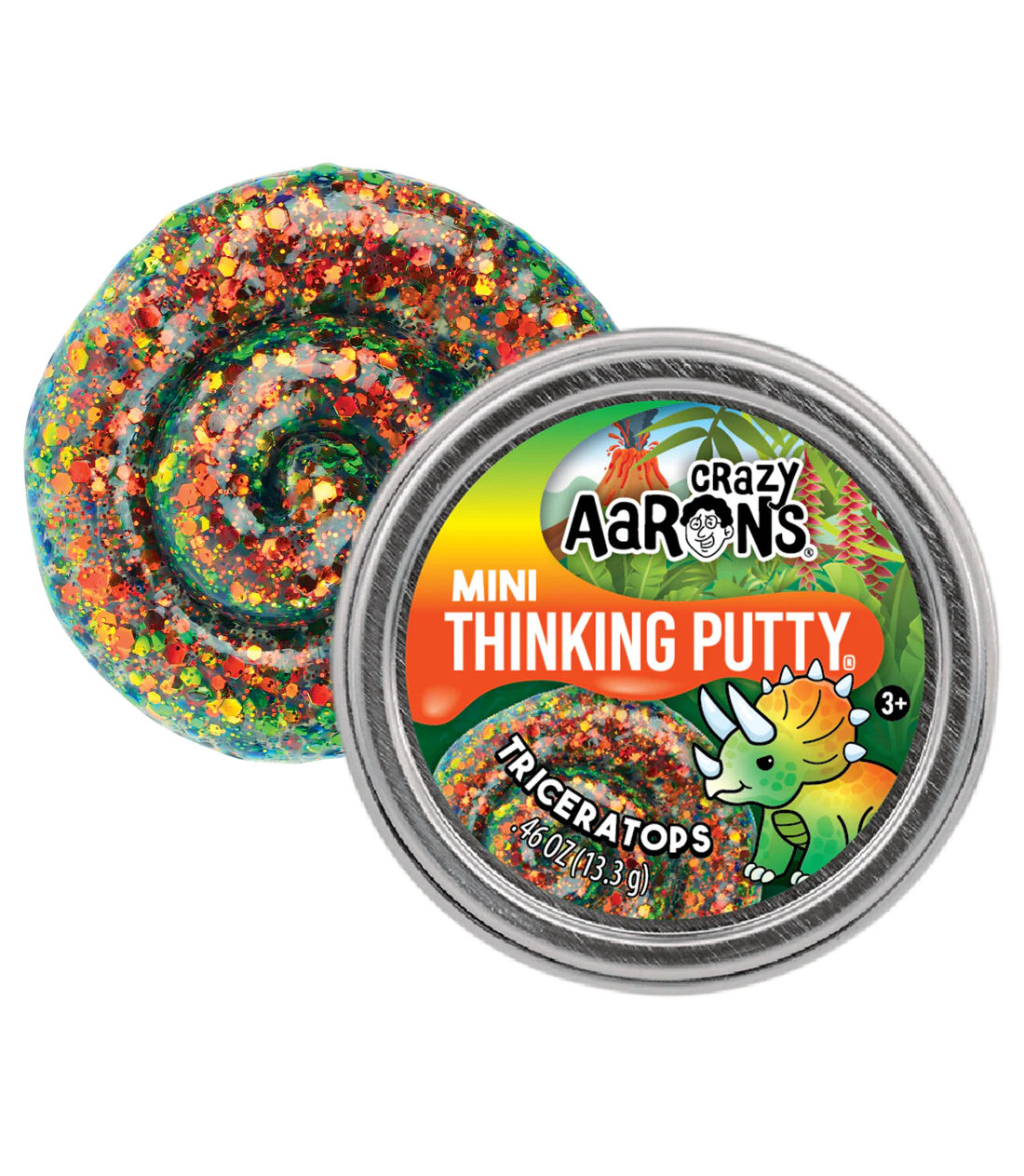 Crazy Aaron's 2" Mini Tin - Triceratops