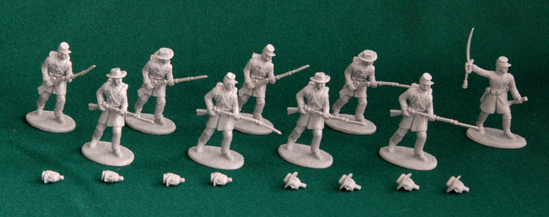 American Civil War Confederate Army Infantry 1861 –1865, 54 mm (1/32) Scale Plastic Figures