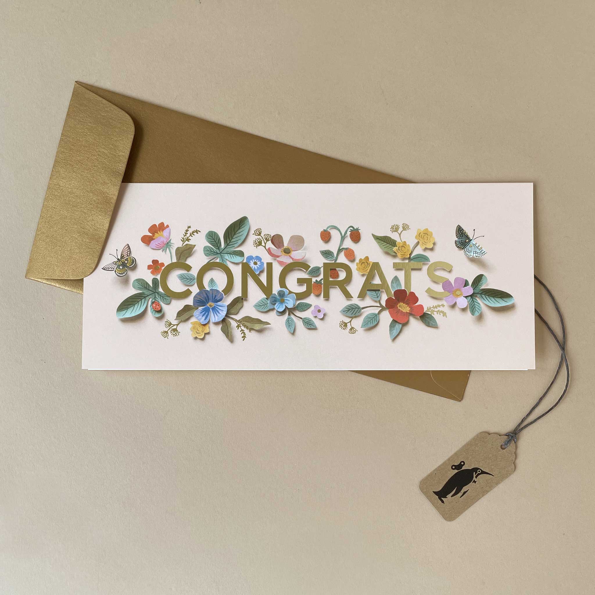 Cut Paper Congrats No. 10 Greeting Card