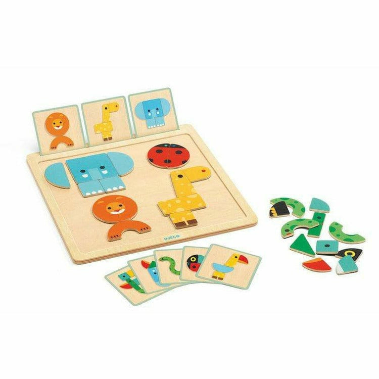 GeoBasic Wooden Magnetic Tanagram Board