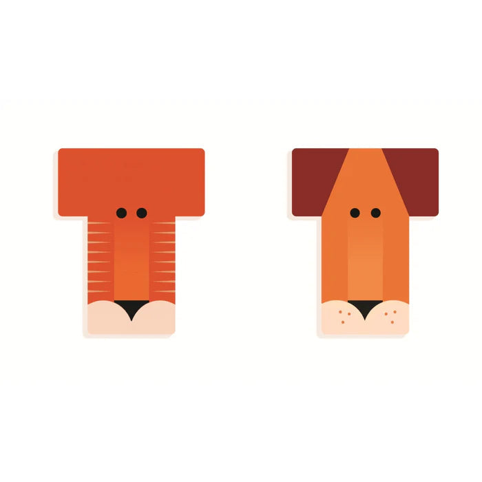 Wood Letters Graphic Animal - T